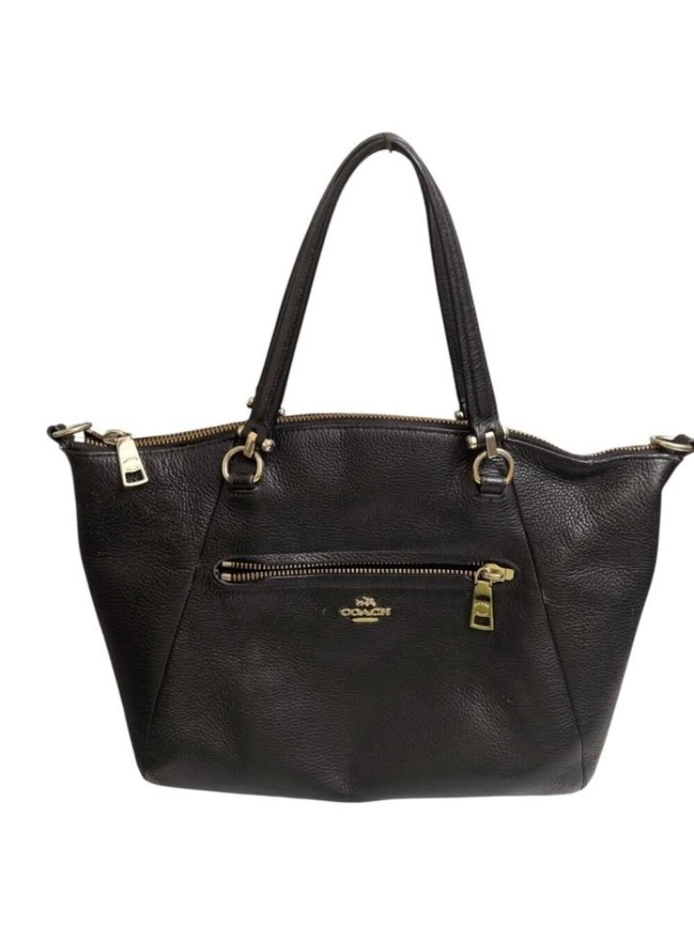 Coach Prairie Satchel Shoulder Bag Handbag Black Pebbled Leather #34340 Y2K